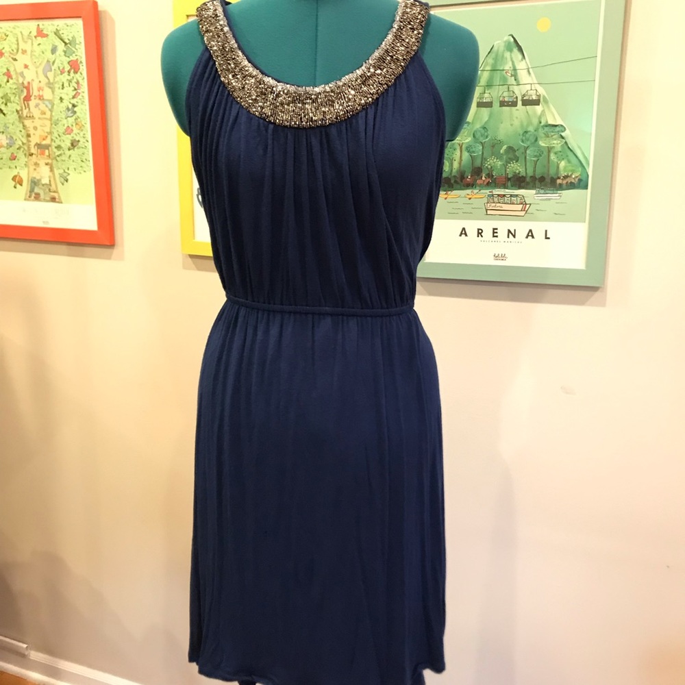 Preowned Apt 9 Hi-Lo dress with beaded collar